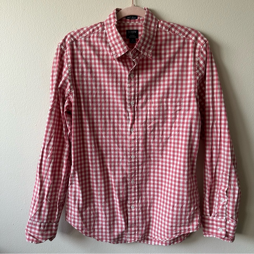 Men's M J. Crew Gingham Dress Shirt